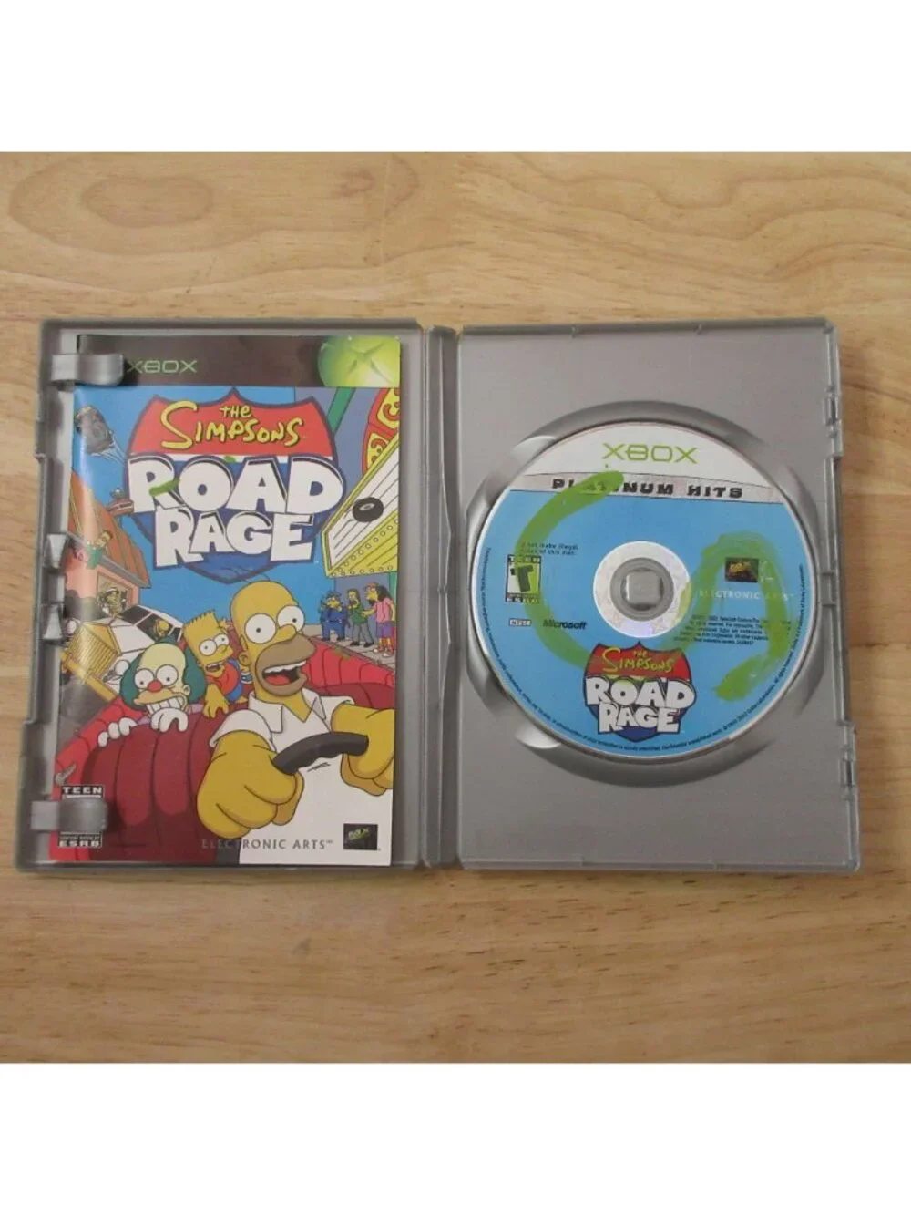 The Simpsons Road Rage Microsoft Xbox Platinum Hits, Manual, Disk & Case